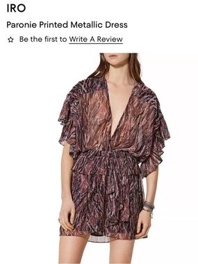 IRO Paronie Printed Metallic Dress